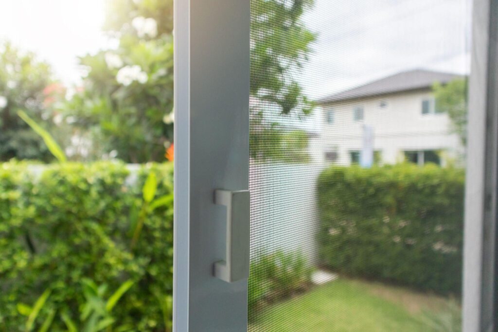 mosquito net wire screen on house window protection against insect